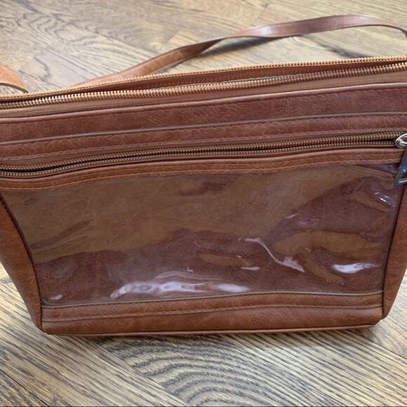 Lucky 7 crossbody display purse in cognac - Picture 3 of 8